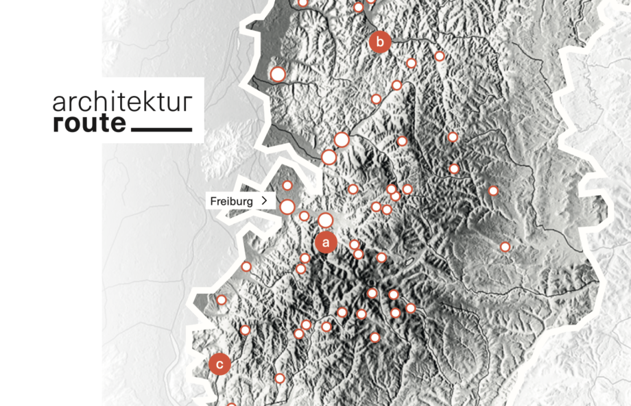 Darstellung der Architekturrouten bei der Schwarzwald Tourismus GmbH
